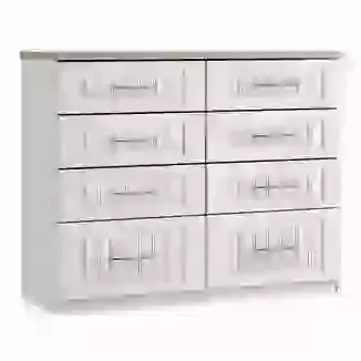 Oak Top Classic 8 Drawer 45" Twin Chest Grey, Ivory, White